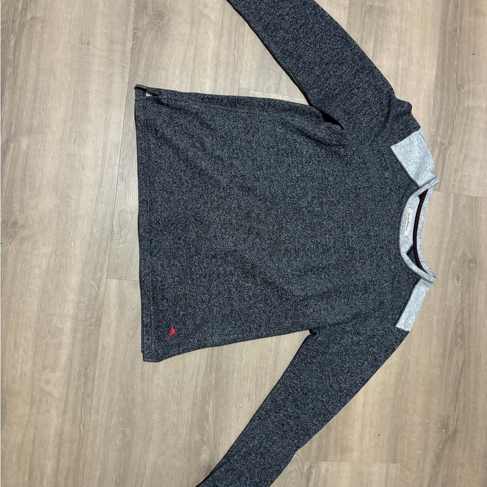Tommy Bahama Black and Gray Knit Sweater